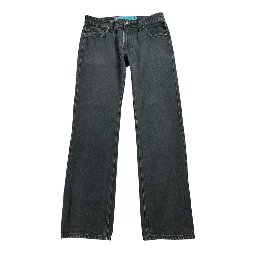Rock & Roll Denim Jeans Mens 33x32 Black Revolver Slim Straight Stretch Cowboy